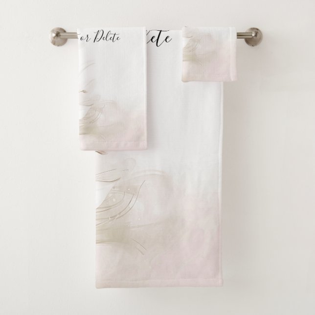 Ivory White Flowers Towel Set (Insitu)
