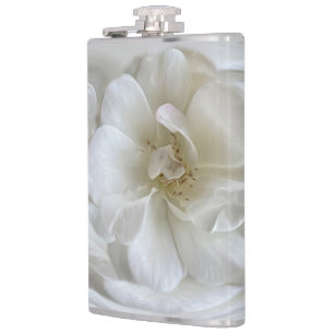 Ivory white hip flask