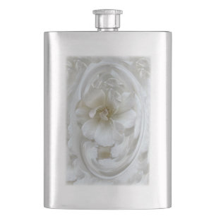 Ivory white hip flask