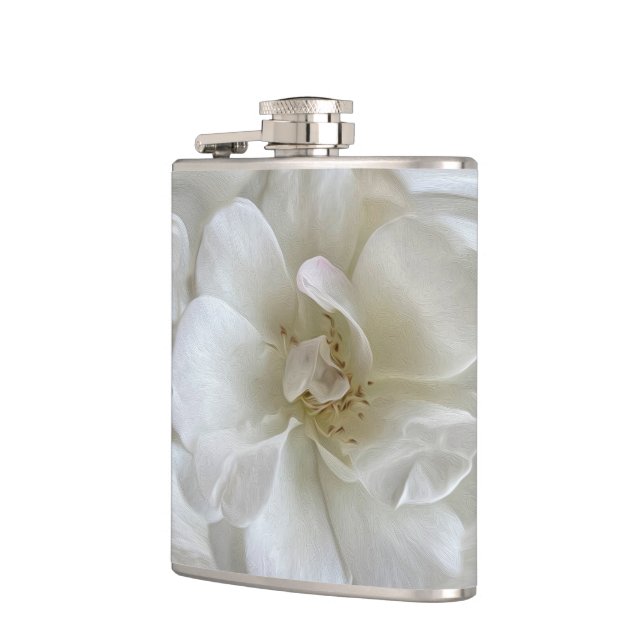Ivory white hip flask (Left)