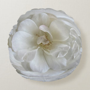 Ivory white round cushion
