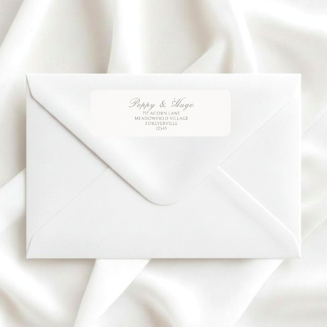 Ivory White | Simple Wedding Return Address  (Creator Uploaded)