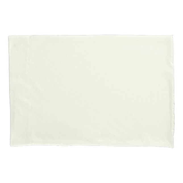 Ivory White Standard Sized Single Pillowcase (Front)