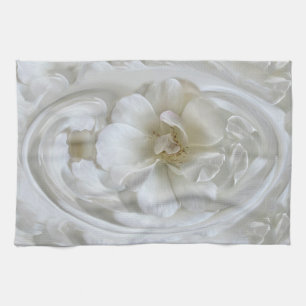 Ivory white tea towel