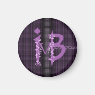 Ivy and Bat Custom Plaid Goth Magnet