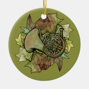 Ivy French Horn Ceramic Tree Decoration