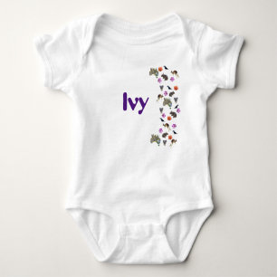 Ivy, Girls Name With Australian Wildlife, Baby Bodysuit