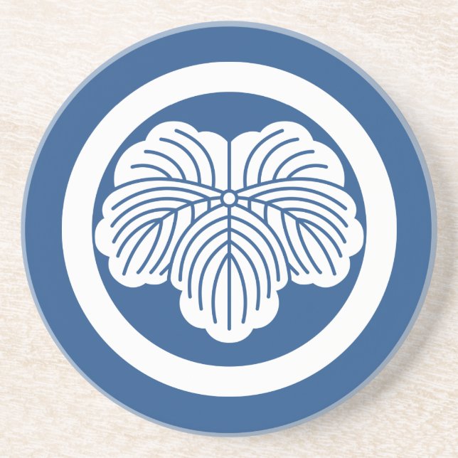 Ivy leaf in circle coaster (Front)