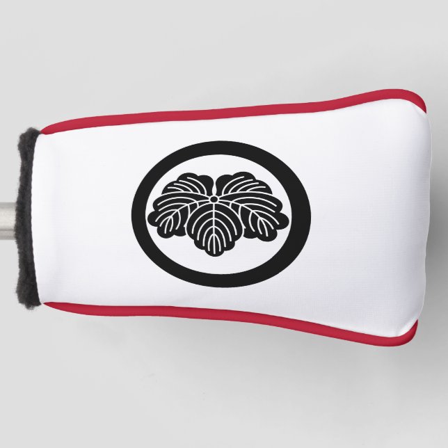 Ivy leaf in circle golf head cover (Front)