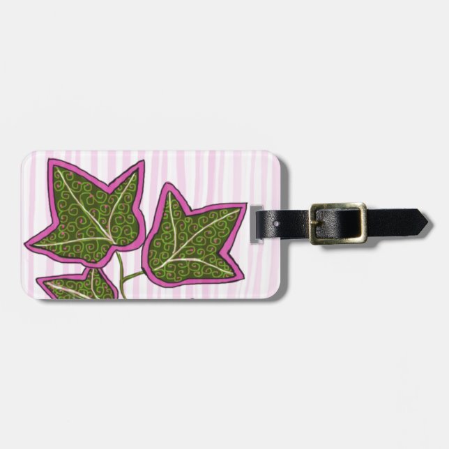 Ivy Leaf Sun Luggage Tag (Front Horizontal)
