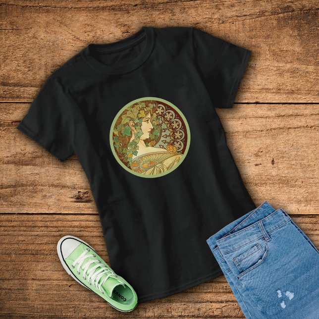 Ivy Lithograph Alphonse Mucha T-Shirt (Creator Uploaded)