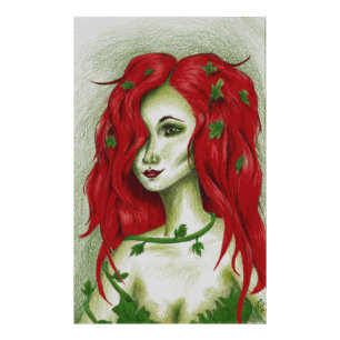Ivy Nymph Redhead Fantasy Original Art Photo Print