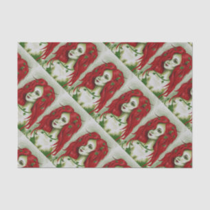 Ivy Nymph Redhead Woman Pixie Fantasy Art Tissue Paper