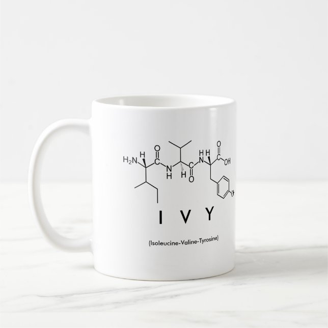Ivy peptide name mug (Left)