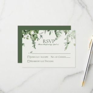 Ivy & Sage Wedding RSVP Card