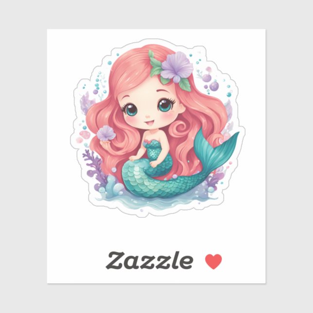 Ivy the Mermaid: Vinyl Sticker  (Sheet)