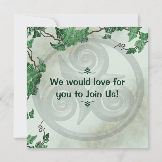 Ivy Triskel Invitation (Front)