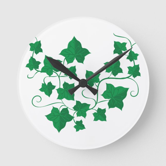Ivy Vines Round Clock (Front)