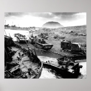 Iwo Jima Beach Poster