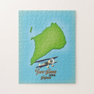 Iwo Jima Japan island map Jigsaw Puzzle