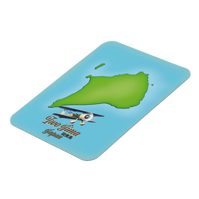 Iwo Jima Japan island map Magnet (Left Side)