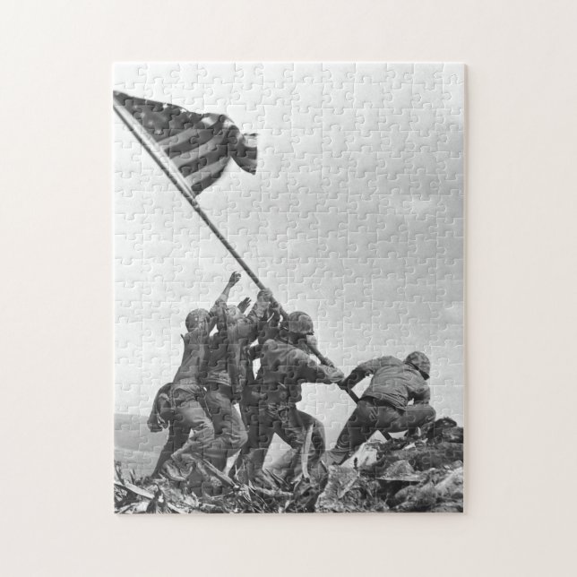 Iwo Jima Raising American Flag Jigsaw Puzzle (Vertical)