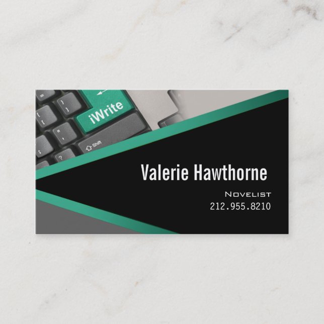 iWrite - Novelist Writer Editor Business Card (Front)