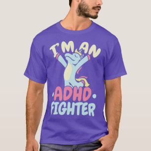 Ix27m An ADHD Fighter Think Differently Unicorn T-Shirt