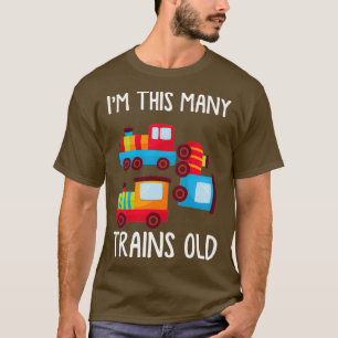 Ix27m This Many Trains Old 3rd Birthday Railroad E T-Shirt