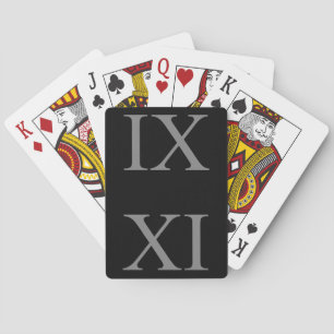 IX XI (Roman numerals 9 11) Playing Cards