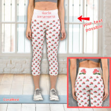 Ixora of Maha Sarakham (white) High Waisted Capris