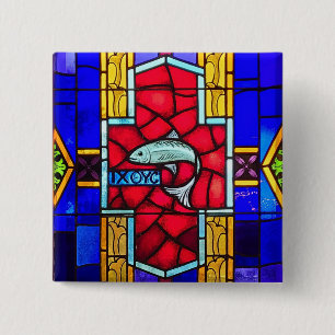 IXOYC Fish 15 Cm Square Badge