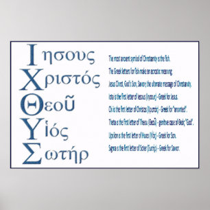 IXOYE Acrostic (Blue) Poster