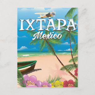 Ixtapa Mexico Beach poster Postcard