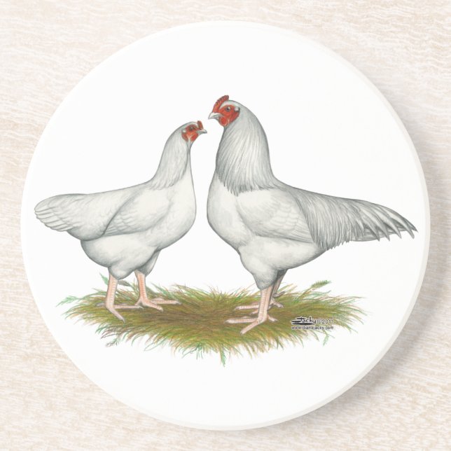 Ixworth Chickens Coaster (Front)