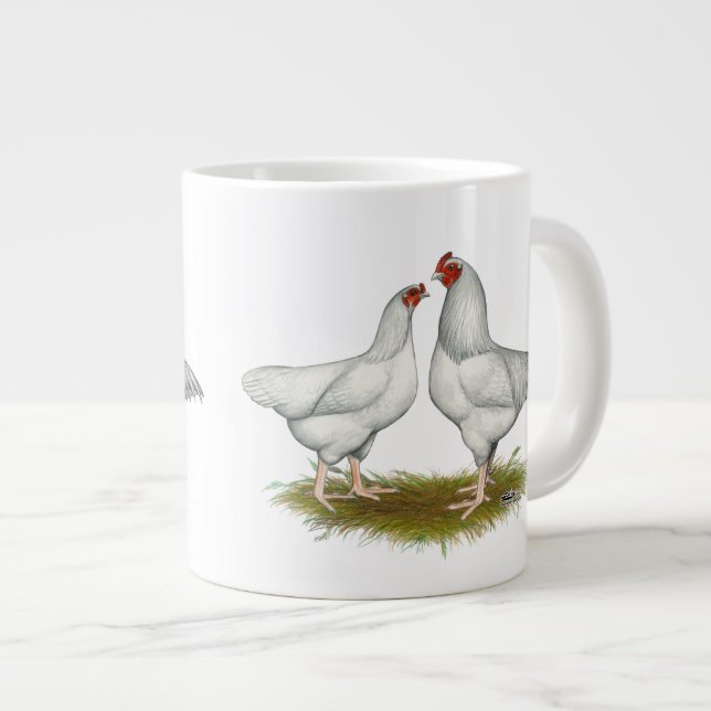 Ixworth Chickens Large Coffee Mug (Front Right)