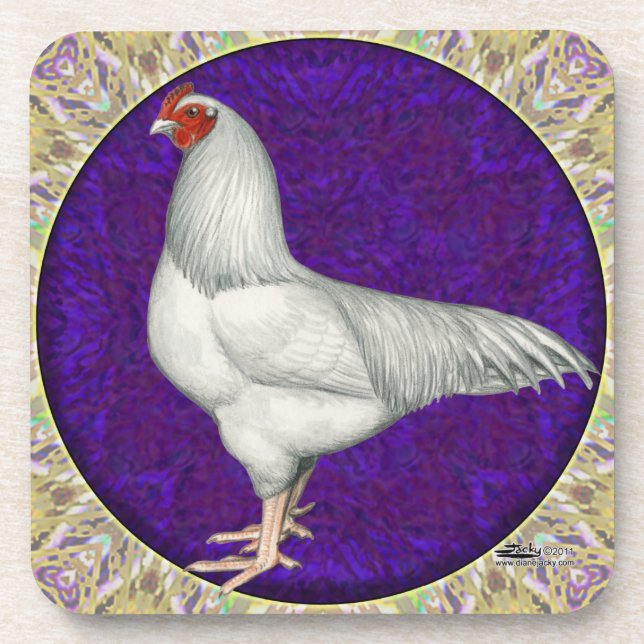 Ixworth Rooster Coaster (Front)