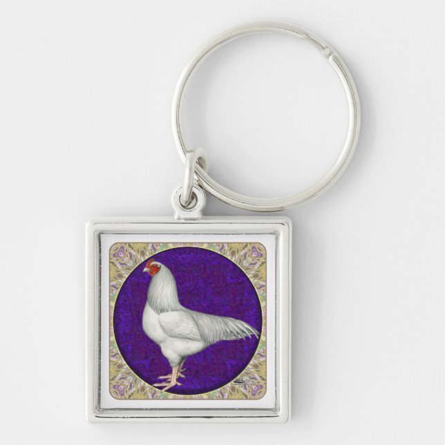 Ixworth Rooster Key Ring (Front)