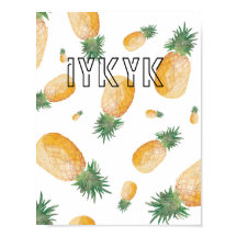 'iykyk' Pineapple Esthetic Decor Wallpaper Poster