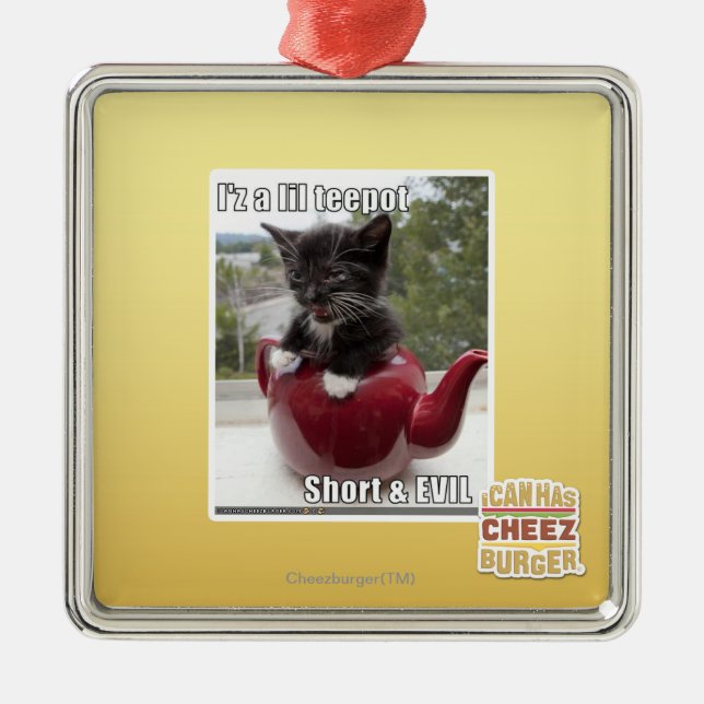 I'z a lil teepot metal tree decoration (Front)