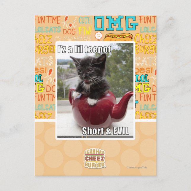 I'z a lil teepot postcard (Front)