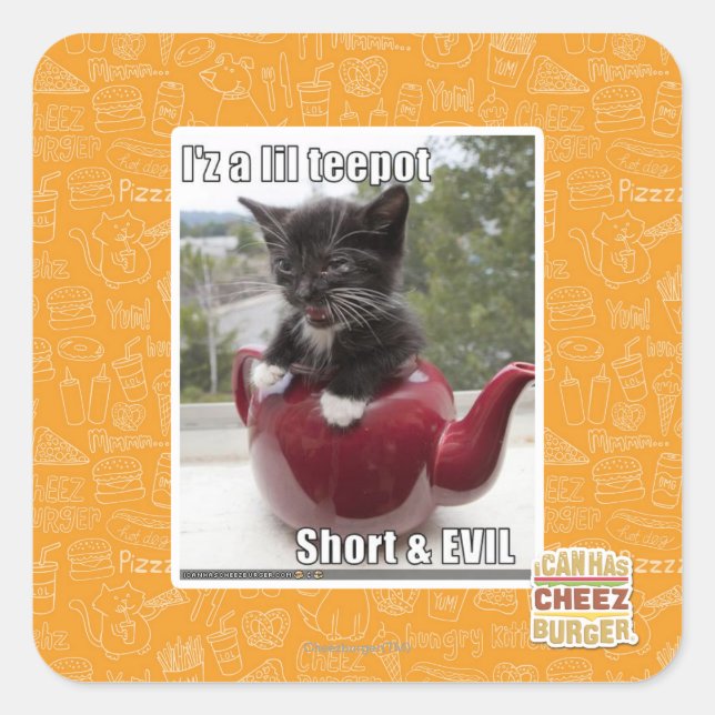 I'z a lil teepot square sticker (Front)