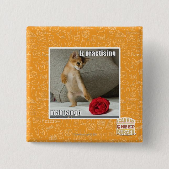 Iz practising mah tango 15 cm square badge (Front)