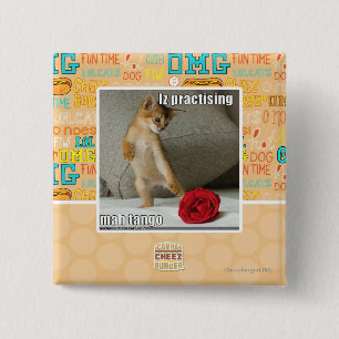 Iz practising mah tango 15 cm square badge