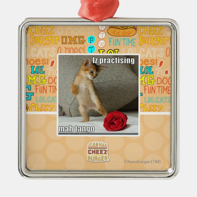 Iz practising mah tango metal tree decoration (Front)