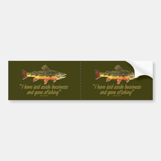 Izaak Walton Fishing Quote Bumper Sticker (Front)