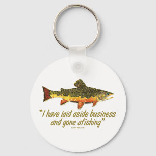 Izaak Walton Fishing Quote Key Ring