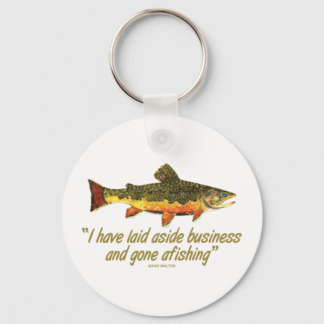 Izaak Walton Fishing Quote Key Ring (Front)