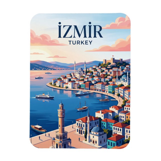 İzmir Skyline Turkey Magnet (Vertical)