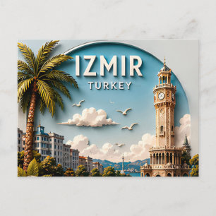 Izmir Turkey Aegean City Coastal Cultural Heritage Postcard